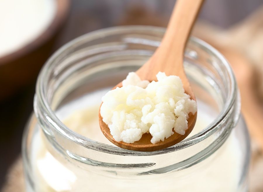 Milk,Kefir,Grains,Spoon, probiotics, health, gut, food, diet