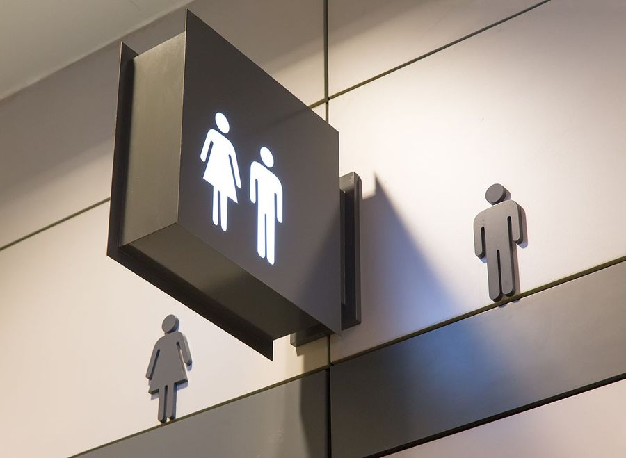Symbol of a public toilet, bathroom, bathrooms