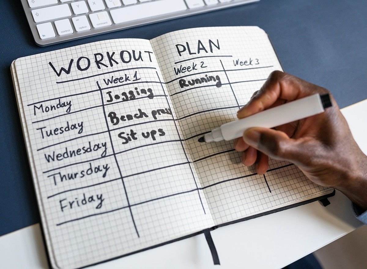 Workout Training Exercise Plan And Daily Schedule