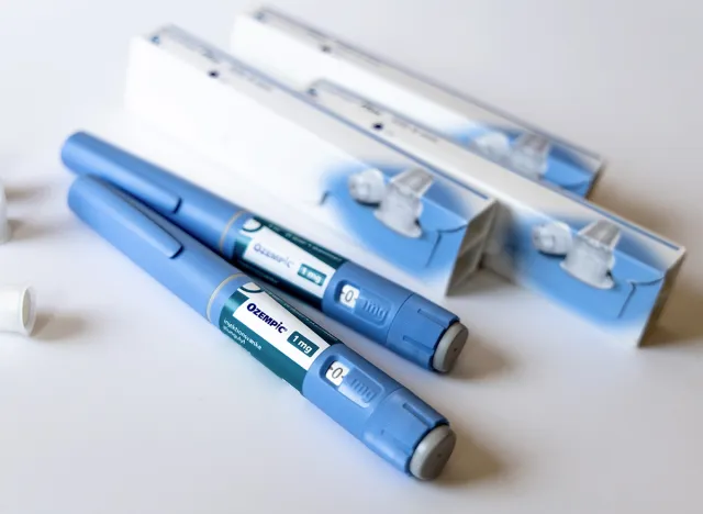 Ozempic Insulin injection pen or insulin cartridge pen for diabetics. Medical equipment for diabetes parients. Copenhagen, Denmark - May 17, 2023.