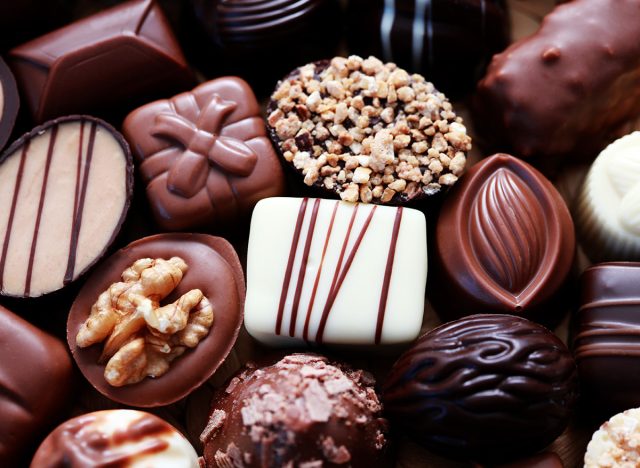 various chocolates as a background - sweet food