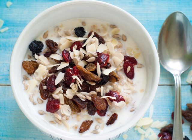 Healthy Breakfast - Oatmeal with dried fruit s.