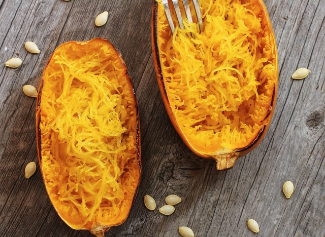 Spaghetti squash top down view