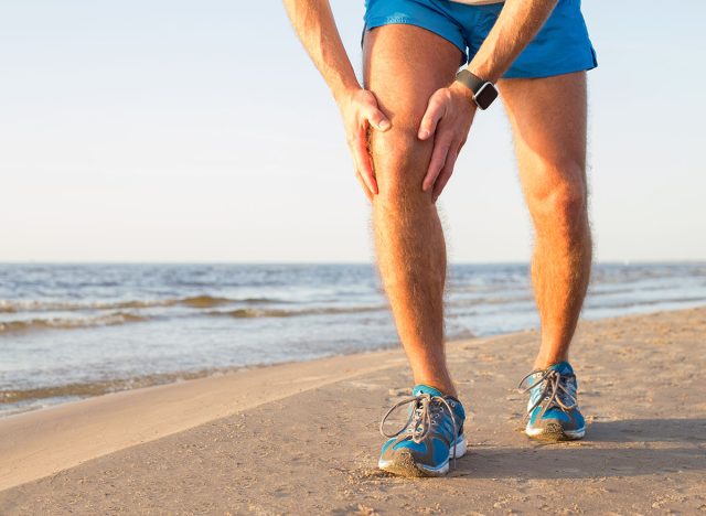 Man having a pain in his knee