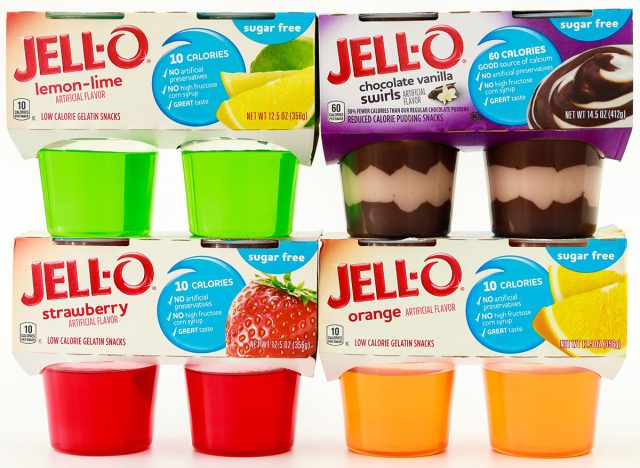 February 3, 2023. Spartanburg, SC USA. An assortment of Jello-O gelatin snacks packaged in plastic cups.
