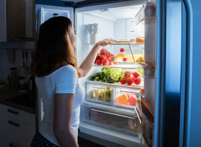 Looking Inside Refrigerator