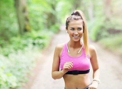 Woman jogging in the forest