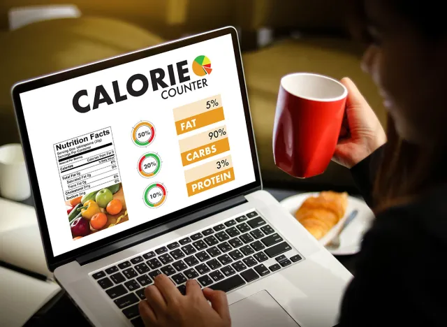 CALORIE counting counter application Medical eating healthy Diet concept