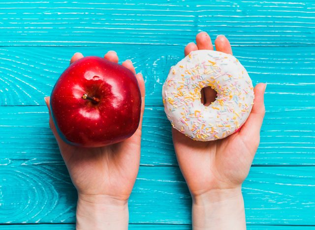 Choosing between apple and donut
