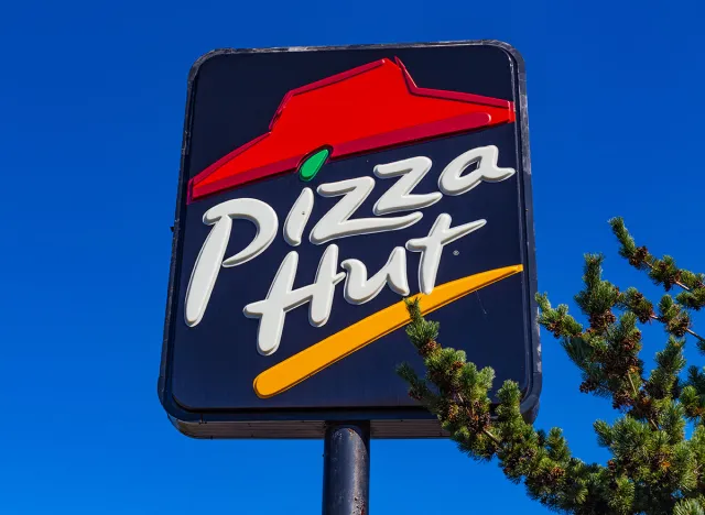 Ephrata, PA - October 5, 2016: A Pizza Hut sign at the entrance at one of the chain's restaurants.