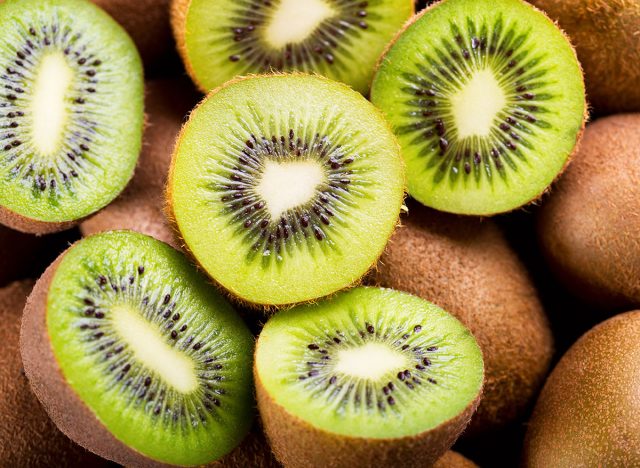 fresh kiwi fruit as background