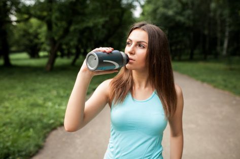 Woman drinking water