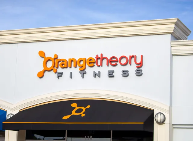 Huntington Beach, California/United States: 04/07/2019: A store front sign for the gym known as Orange Theory Fitness