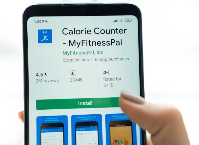 New York - January 9, 2020: MyFitnessPal application on a smartphone. MyFitnessPal is a mobile