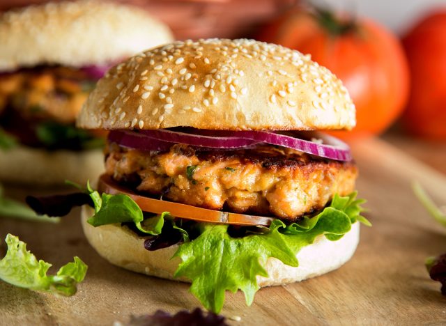 Sea food Burguer with Salmon.