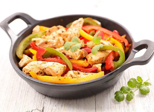 chicken fajita,chicken fillet fried with bell pepper