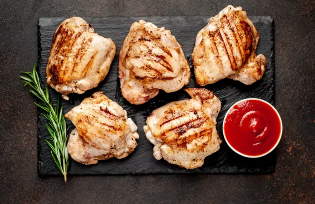 Grilled chicken thighs.