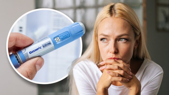Portrait of depressed woman sitting alone at home and looking away with sad expression holding hands on chin, deep thoughts feeling lonely. Frustrated blonde female pondering make difficult choice.