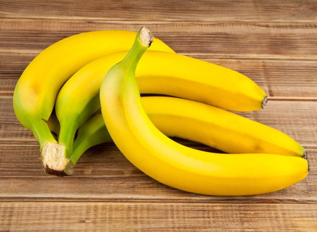 bananas on a wooden table