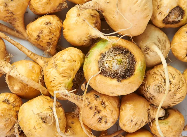 Collage of organic maca from the Andes used by the people of the Andes