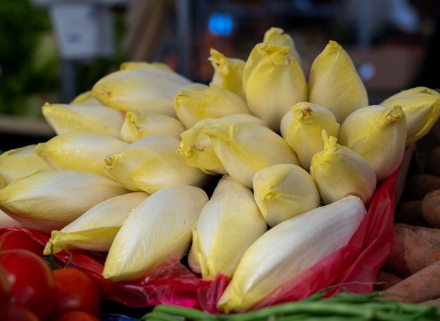 A pile of fresh endives.