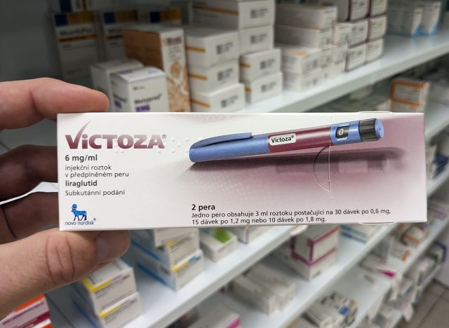 Prague,Czech republic-June 27 2024: VICTOZA medication with Liraglutide active substance by Novo Nordisk, used for treatment of diabetes mellitus type 2, weight management, hyperglycemia,injection