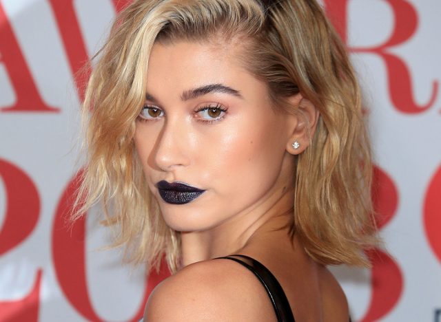 London, United Kingdom- February 21, 2018: Hailey Baldwin attends The BRIT Awards 2018 at the O2 Arena in London, UK.