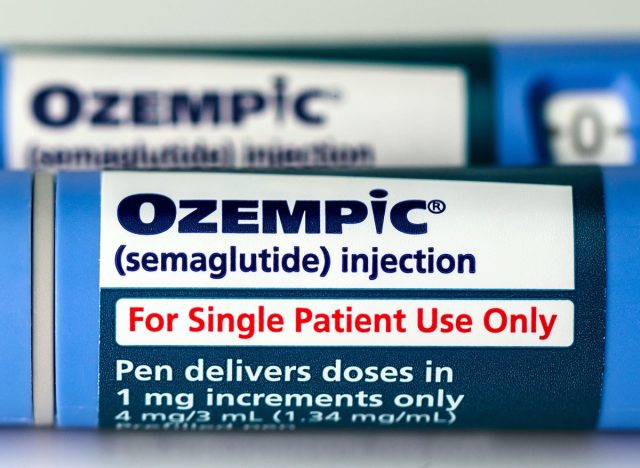 Valparaiso, IN USA - January 15, 2025: Close up of a set of Ozempic Semaglutide Pens