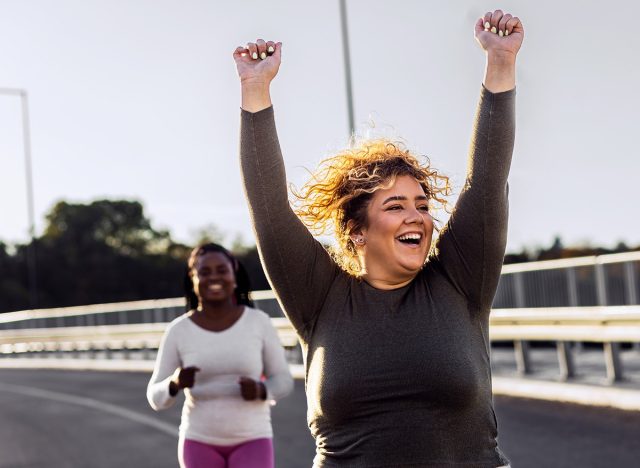 ,Plus,Size,Women,Jogging,Obesity,overweight,happy,celebrate,run,running,fat