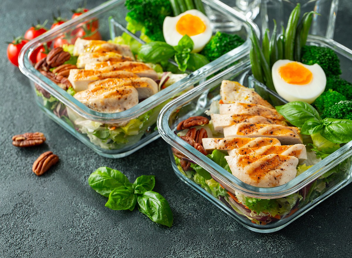 Healthy,Meal,Prep,Containers,,Green,Beans,,Chicken,Breast,diet,cooking,kitchen