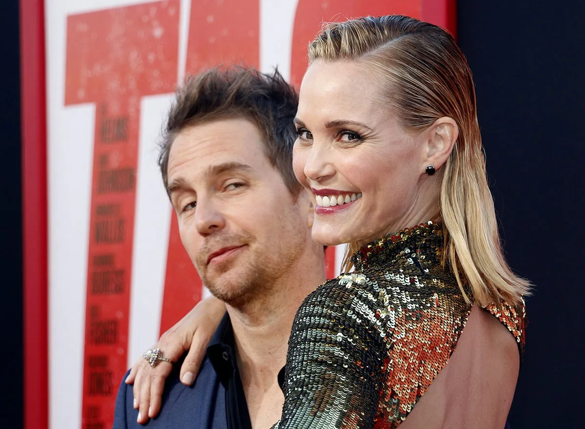 Leslie Bibb and Sam Rockwell at the Los Angeles premiere of 'Tag' held at the Regency Village Theatre in Westwood, USA on June 7, 2018.