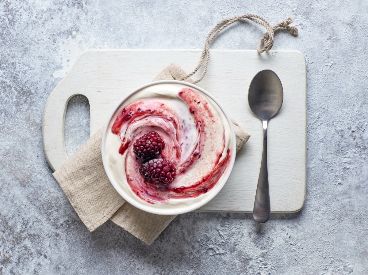 Bowl,Of,Fresh,Greek,Yogurt,With,Jam,And,Frozen,Berries