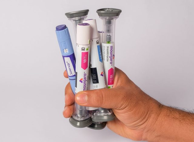 Basrah, Iraq- January 05, 2024: photo of Saxenda and Mounjaro Weight Loss Pens GLP 1