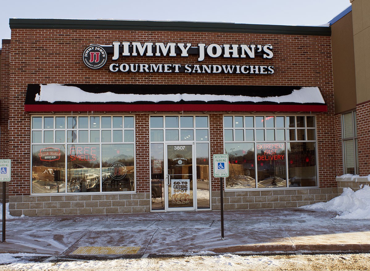 RIVER FALLS,WISCONSIN-FEBRUARY 02,2014: Jimmy John's restaurant storefront. Jimmy John's has opened approximately 200 units per year over the last three years.