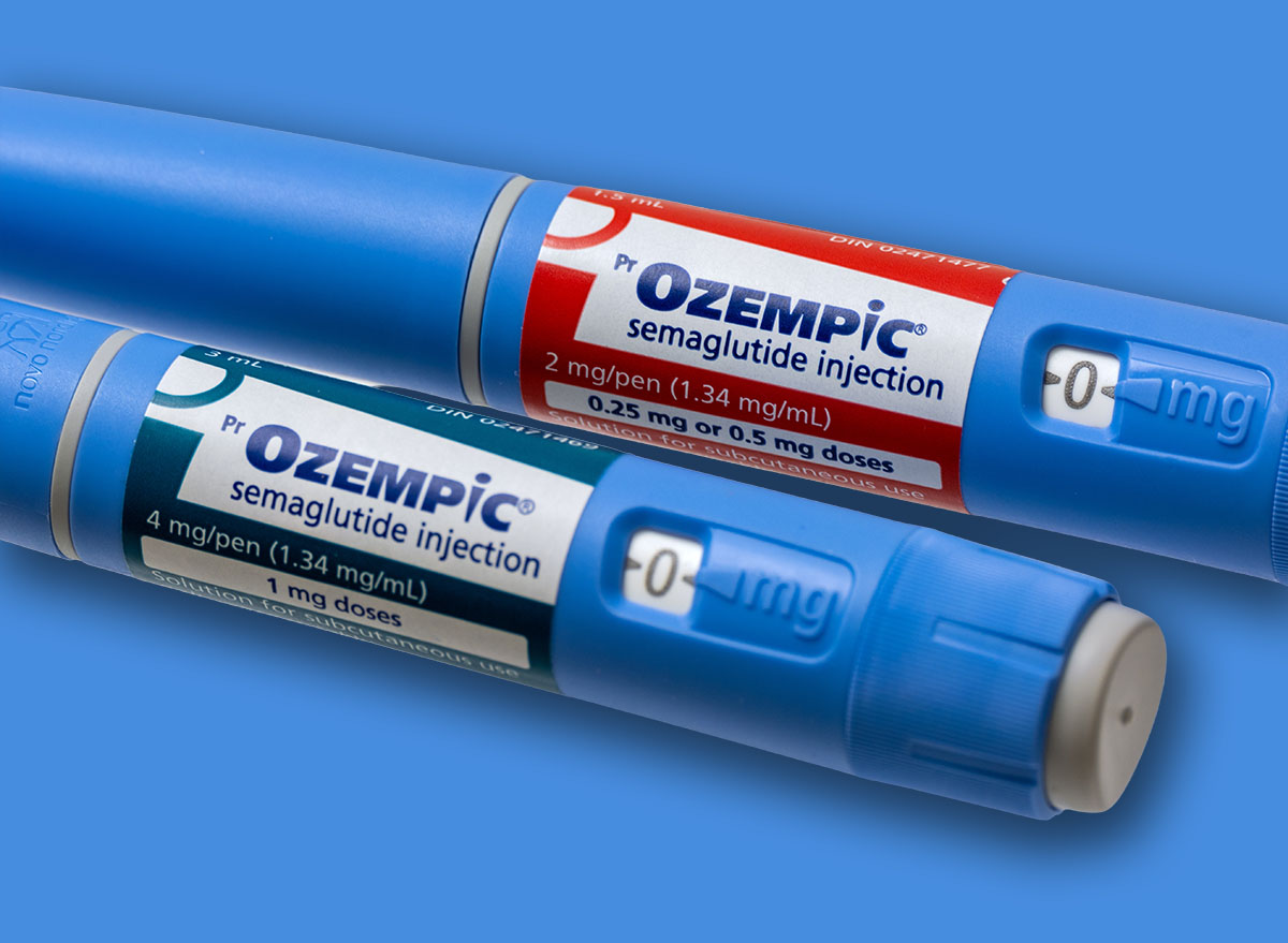 Montreal, CA - 16 November 2023: Ozempic semaglutide injection pens. Ozempic is a medication for obesity