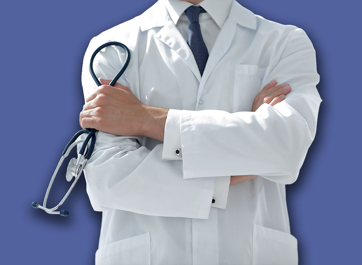 close up. portrait of a beautiful senior doctor