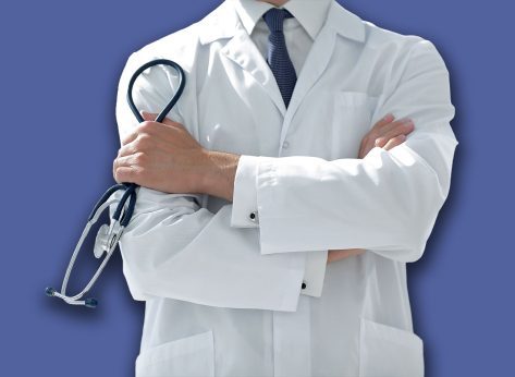 close up. portrait of a beautiful senior doctor