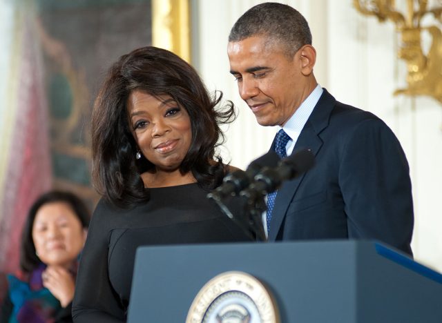 Washington - November 20: Oprah Winfrey waits to receive the Presidential Medal of Freedom at a ceremony at The White House on November 20, 2013 in Washington, DC.