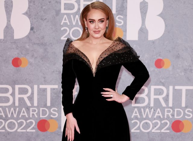 London, United Kingdom - February 08, 2022: Adele attends The BRIT Awards 2022 at The O2 Arena in London, England.