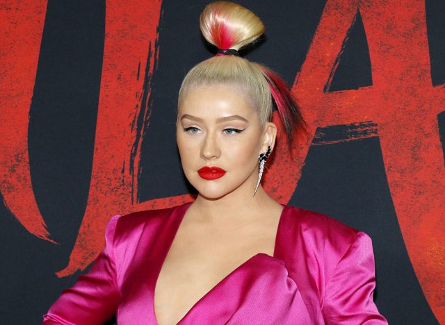 Christina Aguilera at the World premiere of Disney's 'Mulan' held at the Dolby Theatre in Hollywood, USA on March 9, 2020.