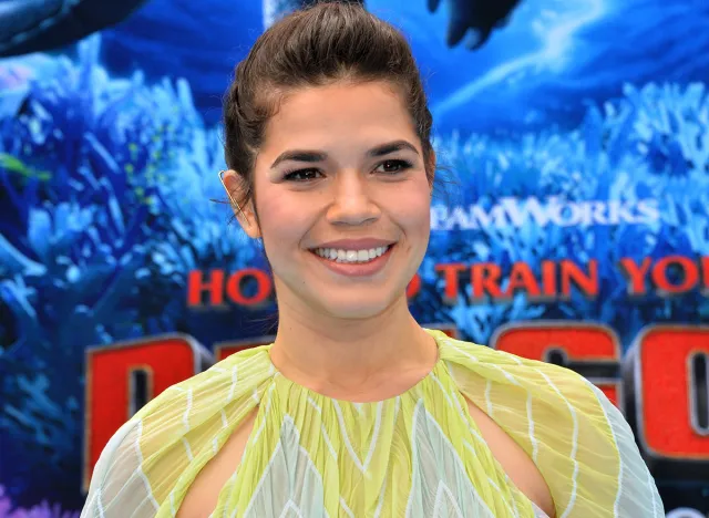 LOS ANGELES, CA. February 09, 2019: America Ferrera at the premiere of "How To Train Your Dragon: The Hidden World" at the Regency Village Theatre. Picture: Paul Smith/Featureflash