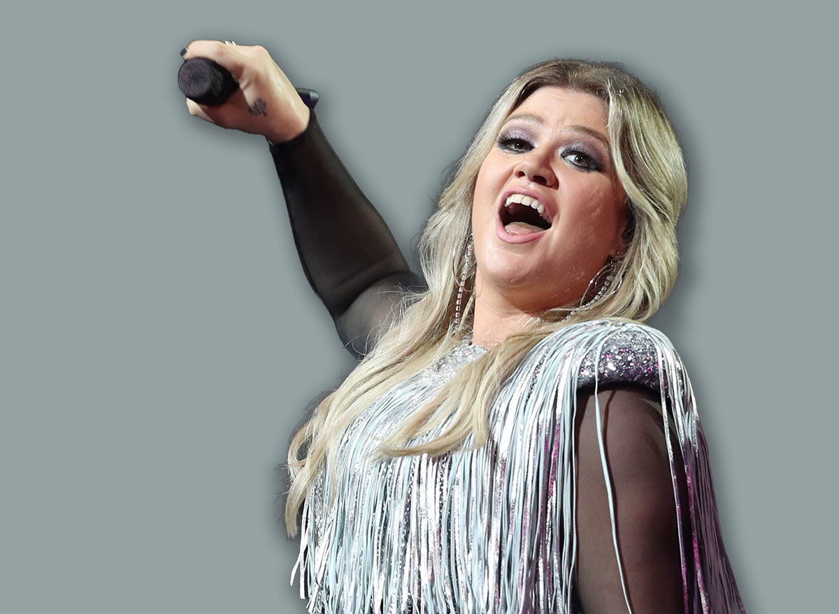 NEW YORK - AUGUST 27, 2018: Grammy Award Winning Superstar Kelly Clarkson sings during 2018 US Open Opening Night Act at National Tennis Center in New York